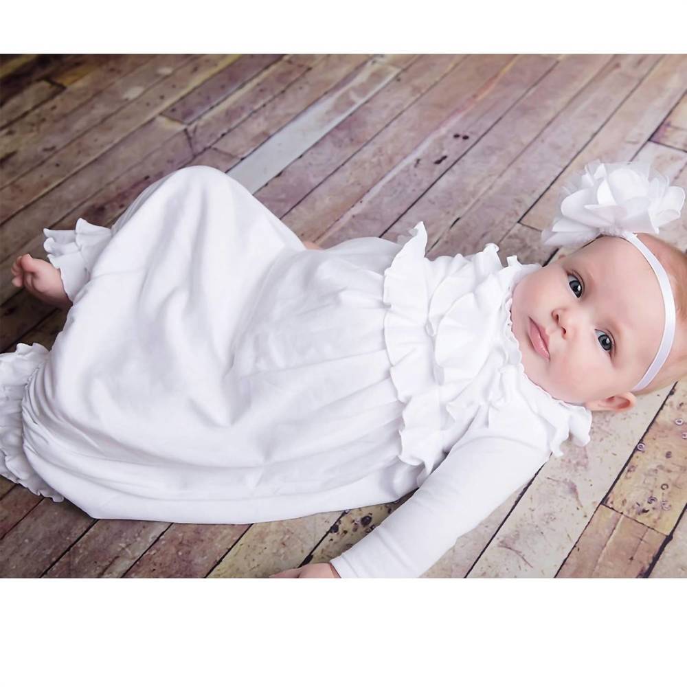NEW LEMON LOVES LAYETTE jenna gown in white